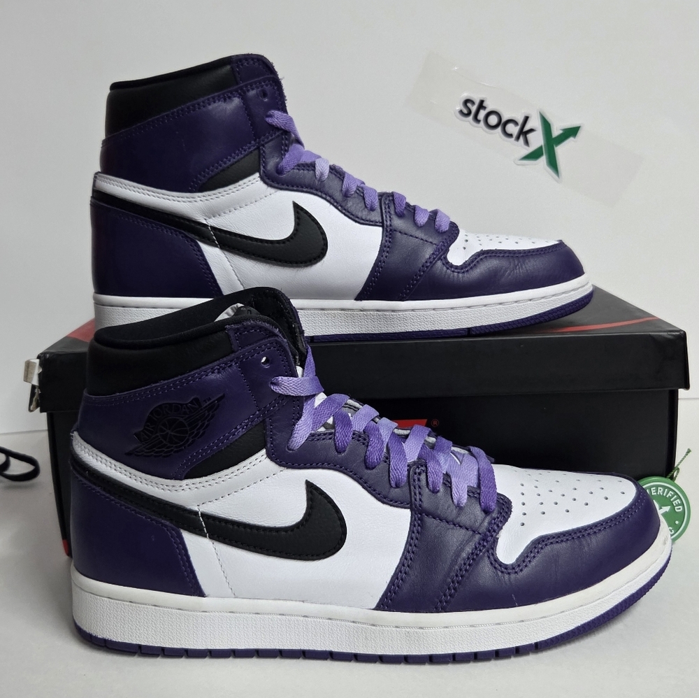 Air Jordan 1 Retro High Court Purple White MENS 10 555088-500